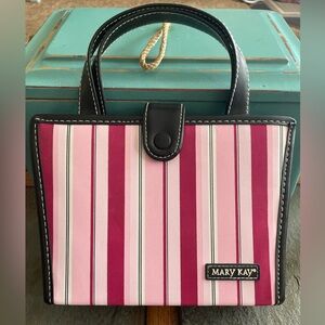 Mary Kay Mini Tote Photo Album Pink White Striped